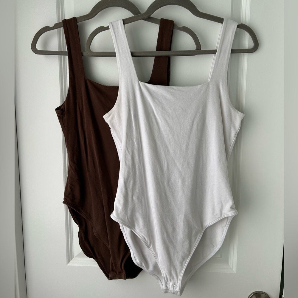 Brown and White Old Navy Tank Bodysuit Bundle